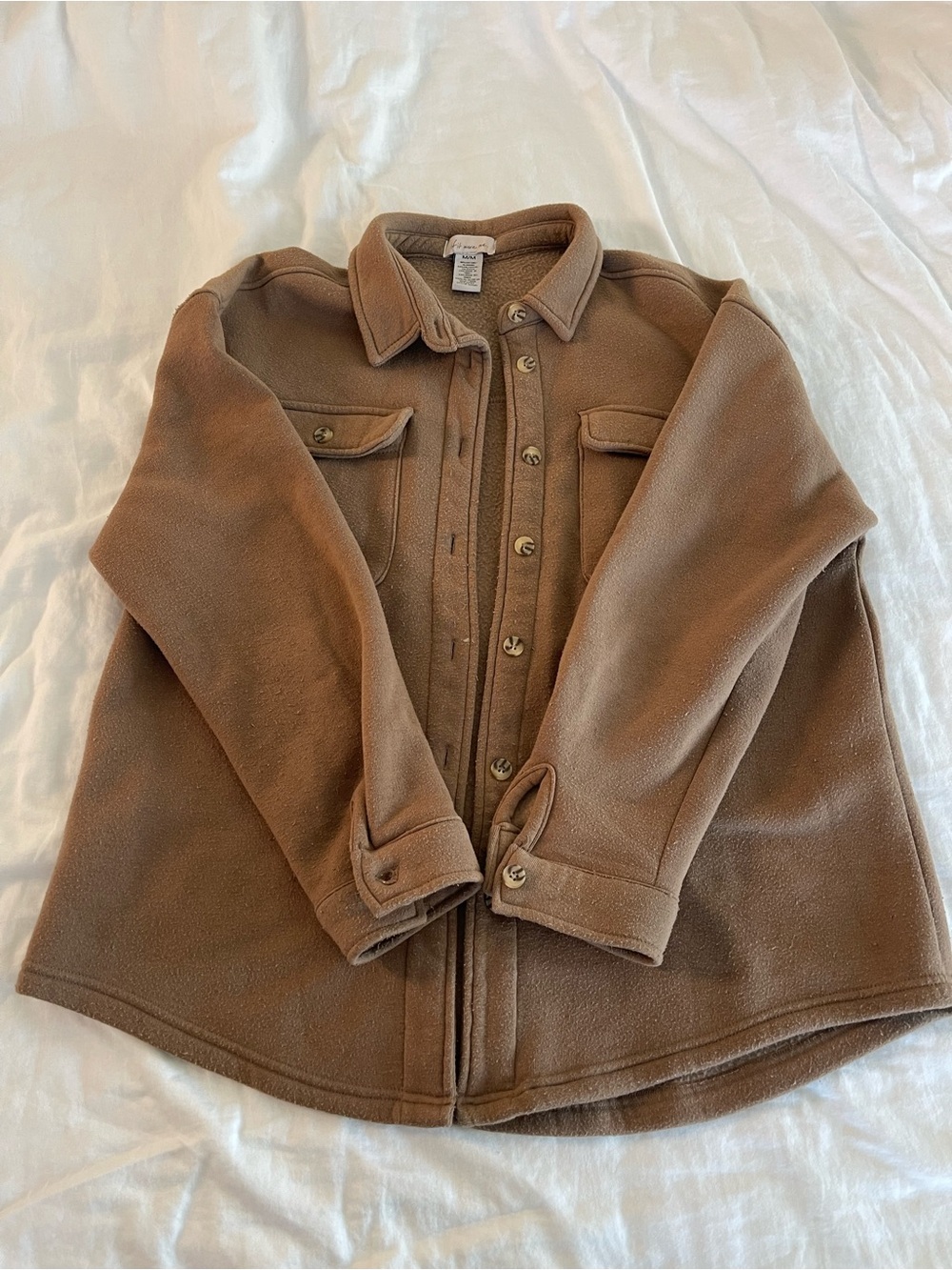 if it were me Brown Puffer Shacket